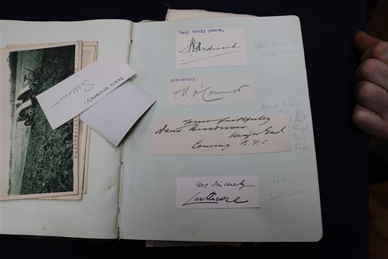 An autograph album including Kipling